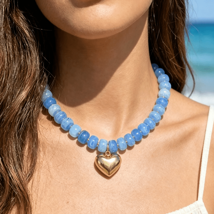 Mothers Day Gifts for Women, Resin Chunky Beaded Necklace, Minimalist Modern Boho Statement Necklace, Lightweight Adjustable Fashion Jewelry Accessories for Birthday Holiday Gift - Image 3