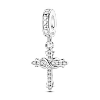 MULA Original Christmas Guardian Cross 925 Sterling Silver DIY Charms AAA CZ fit Charms Bracelets for Women Jewelry