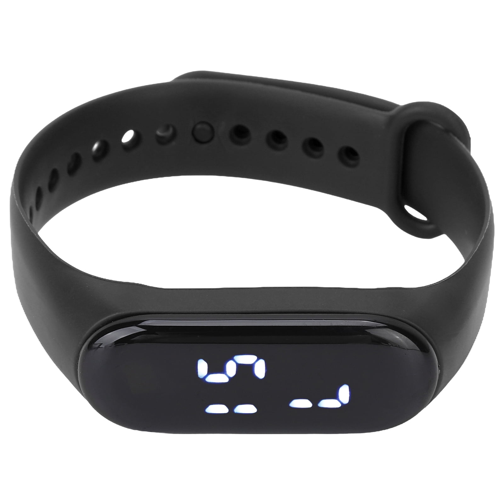NFTIGB Black Silicone LED Digital Sports Watch with White Light Display for Teens and Students, Unisex Casual Everyday Electronic Wristwatch, 10 inches / 25.4 cm - Image 5