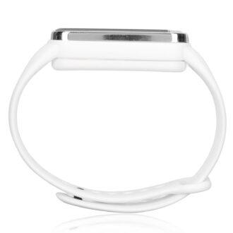 NFTIGB Digital Watch LED Screen 12/24 Hour Rechargeable Stylish Electronic Wrist Watch for Men Women White (3.54 inches / 9 cm)