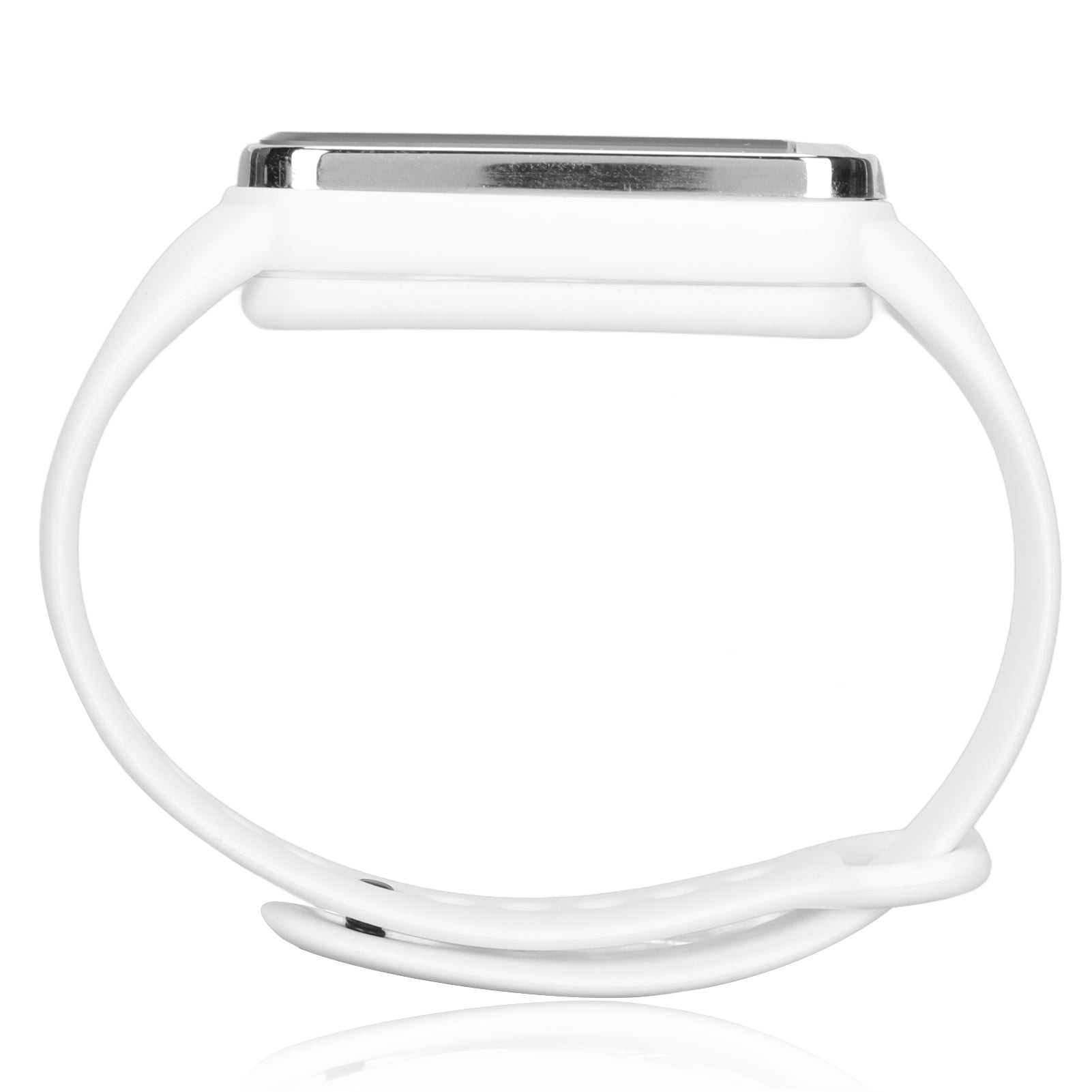 NFTIGB Digital Watch LED Screen 12/24 Hour Rechargeable Stylish Electronic Wrist Watch for Men Women White (3.54 inches / 9 cm)