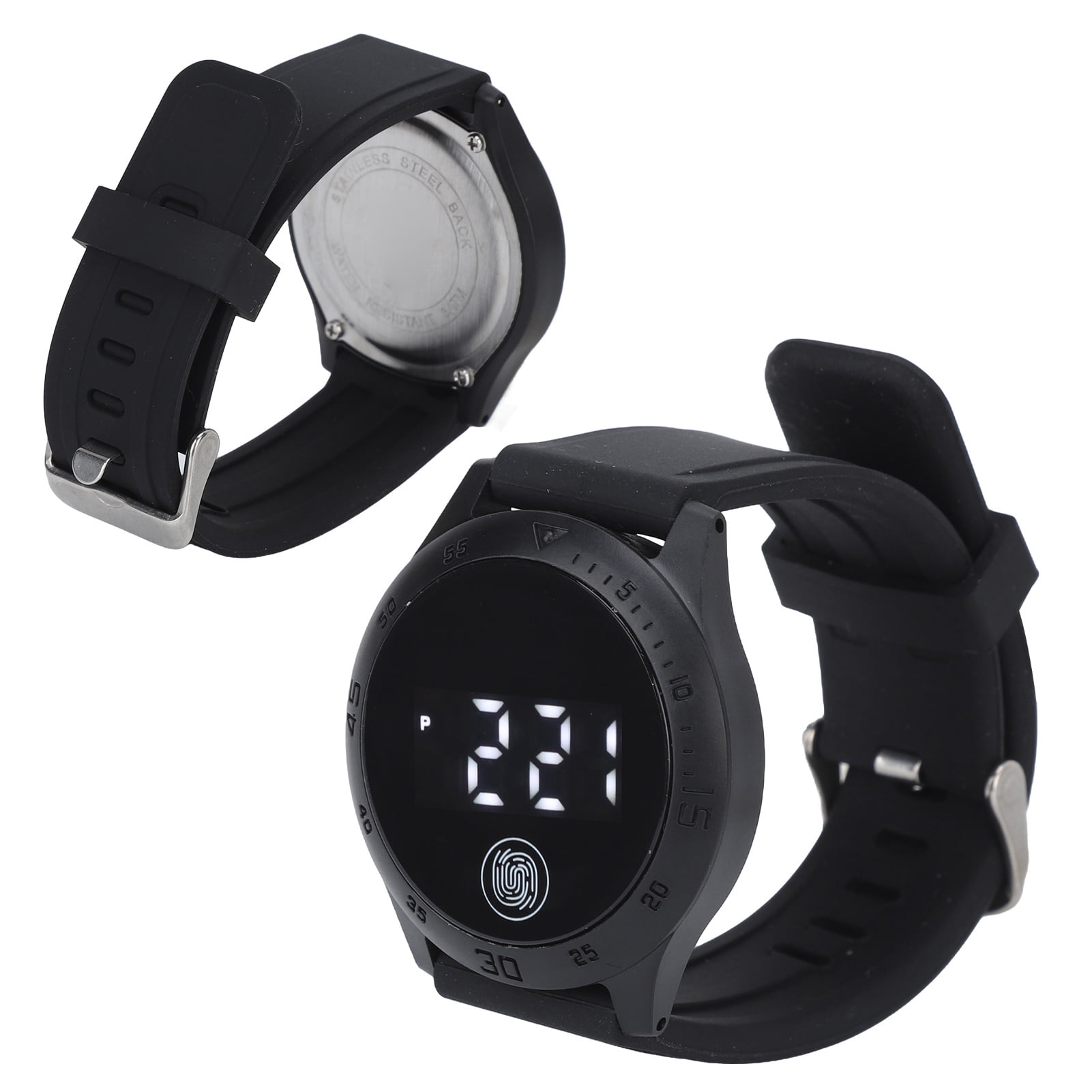 NFTIGB HZ2030 LED Digital Watch Korean Style Waterproof Touch Stylish Wrist Watch for Men Women Students Black, 9.0 inches / 22.86 cm - Image 5