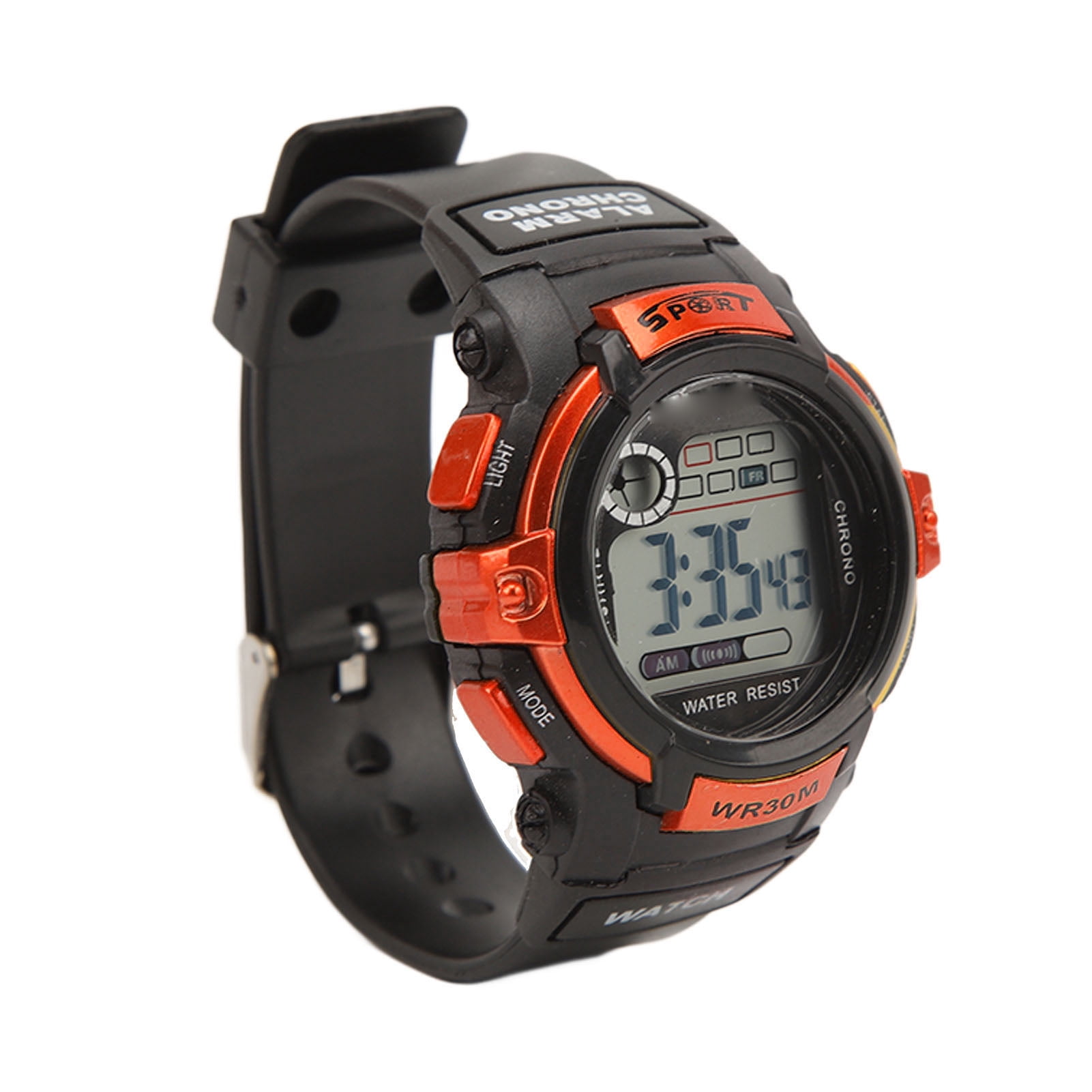 NFTIGB Sports Watch Digital LCD Electronic Watch Luminous Men Watch for Outdoor Activities Orange (10.24 inches / 26 cm)