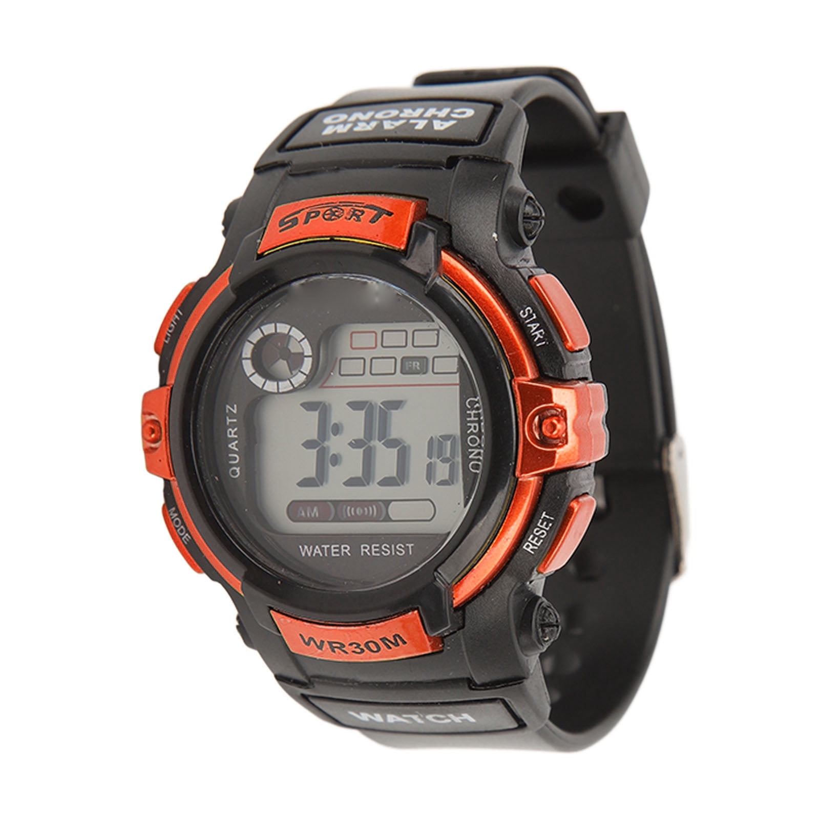 NFTIGB Sports Watch Digital LCD Electronic Watch Luminous Men Watch for Outdoor Activities Orange (10.24 inches / 26 cm) - Image 5