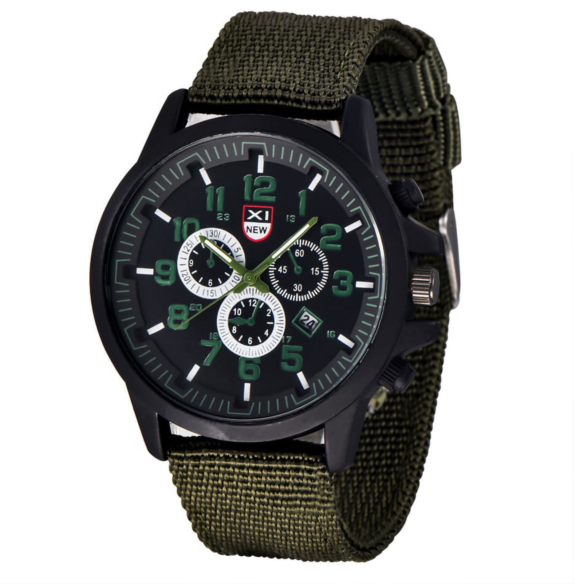 NovaStitch Men's Minimalist PU Strap Watch with Black Dial, Casual Analog Wristwatch for Daily Wear, Fashion Dress Watch for Men - Black - Image 3