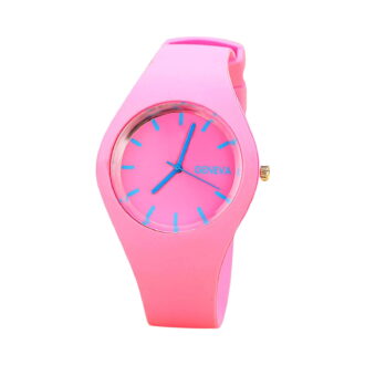NovaStitch Watches for Women Sport Watch Candy Color Silicone Band Casual Quartz Analog Luminous for Daily Wear Birthday Gift - Pink