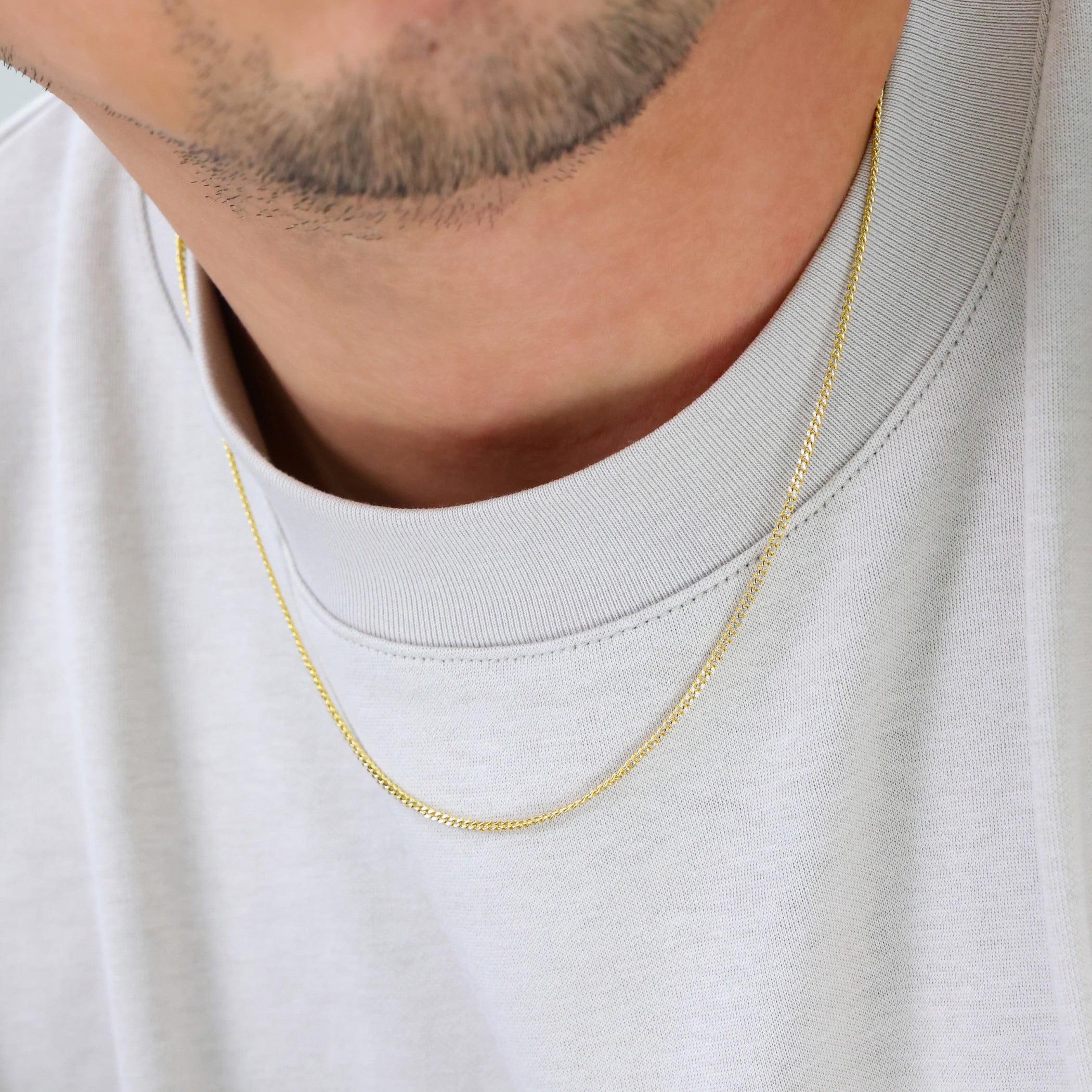 Nuragold 10K Real Yellow Gold Cuban Diamond Cut Pave Curb Link Chain Necklace 16"-30" (2mm-6.5mm) Italian Jewelry for Men & Women - Image 2