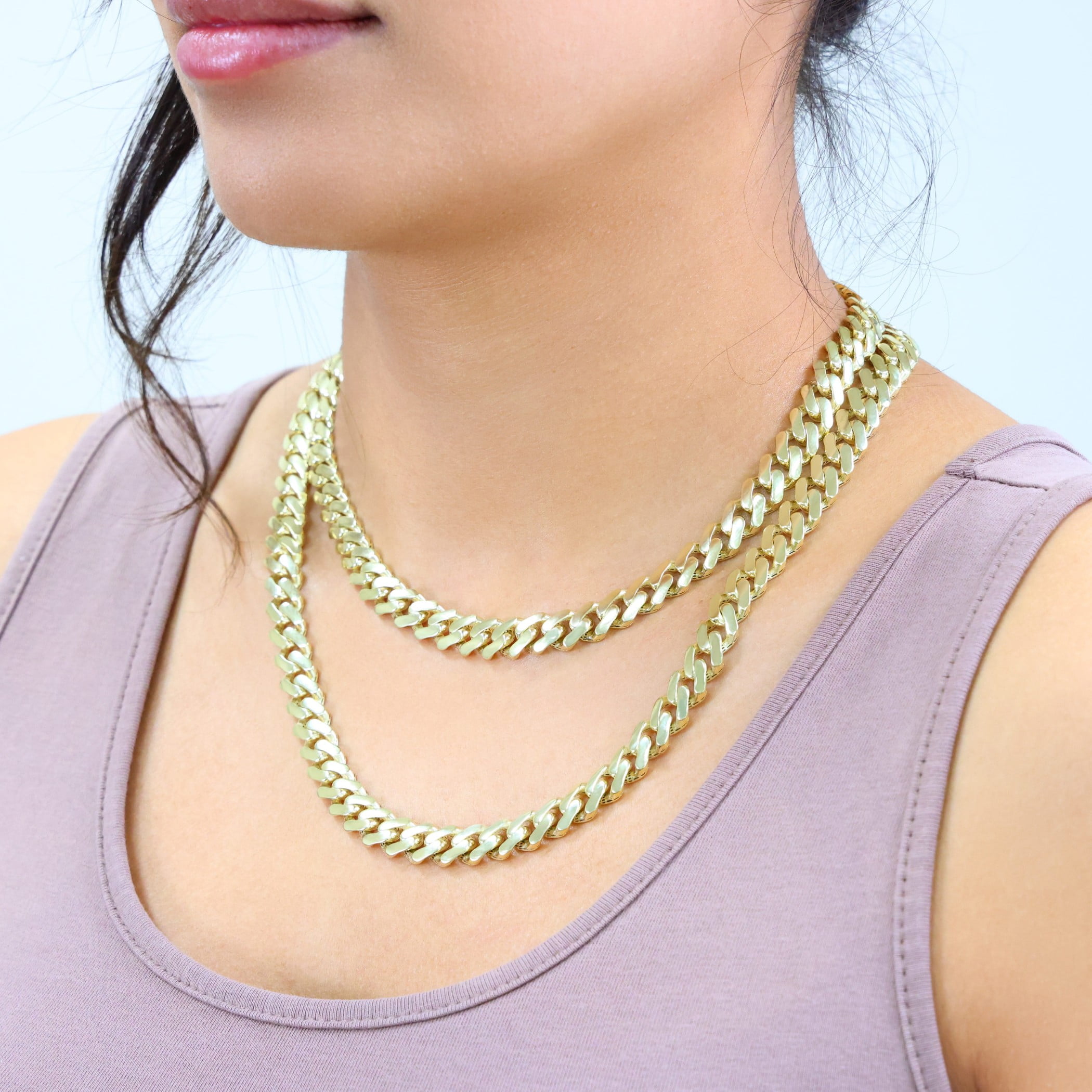 Nuragold 10k Real Yellow Gold Royal Monaco 9mm Miami Cuban Link Necklace (16"-30") Italian Jewelry for Men & Women - Image 2