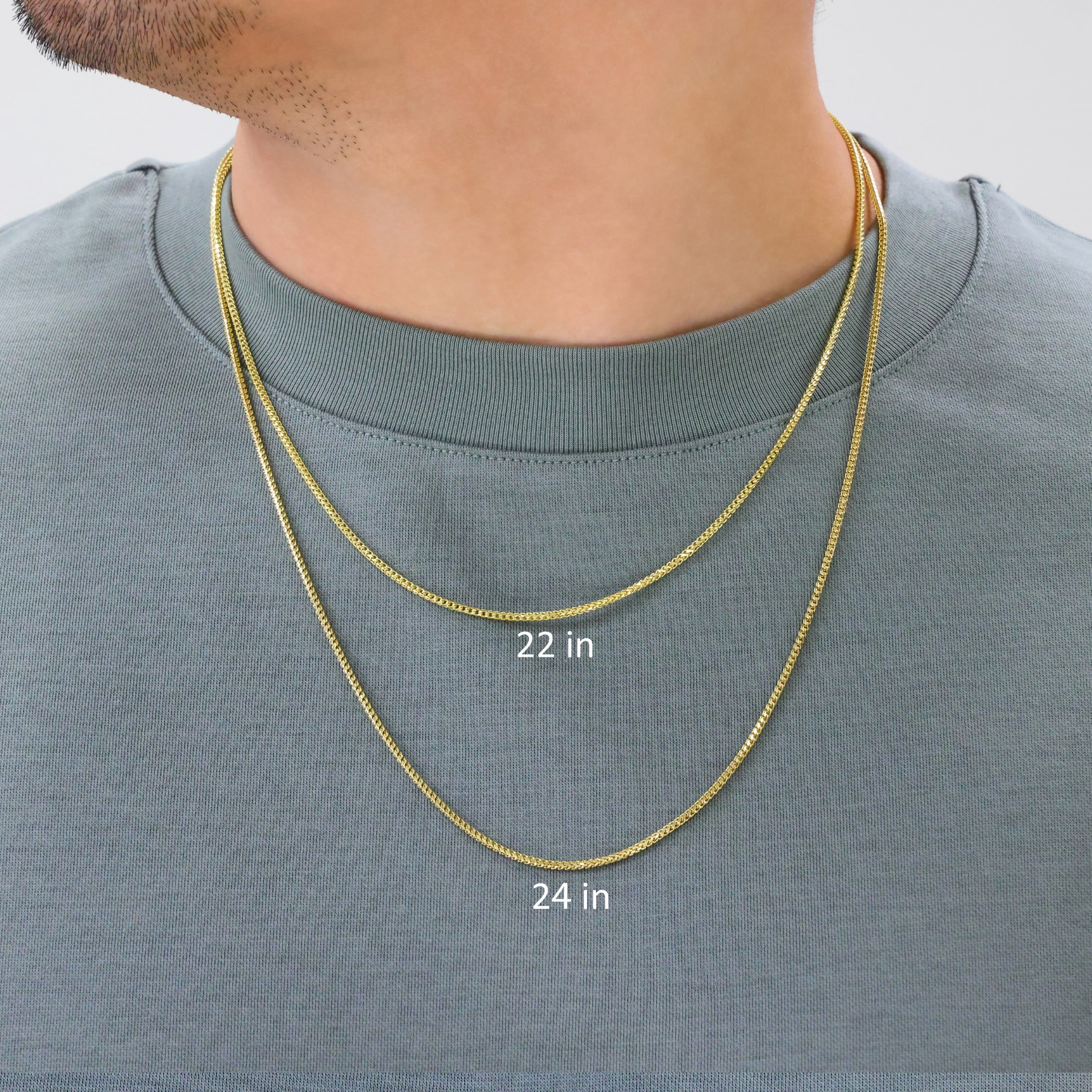 Nuragold 10K Real Yellow Gold Solid Franco Diamond Cut Chain Necklace 16"-30" (0.6mm-6mm) Italian Jewelry for Men & Women - Image 5