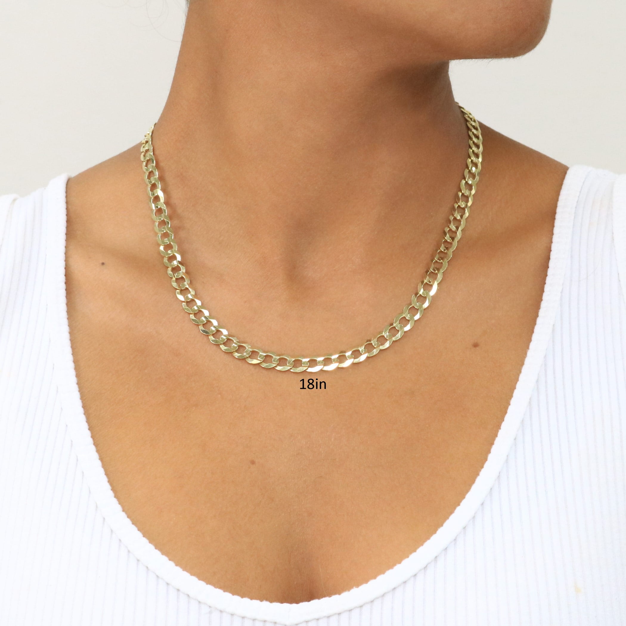 Nuragold 14K Real Yellow Gold Solid Cuban Curb Link Chain Necklace 16"-30" (1.5mm-12mm) Italian Jewelry for Men & Women - Image 5