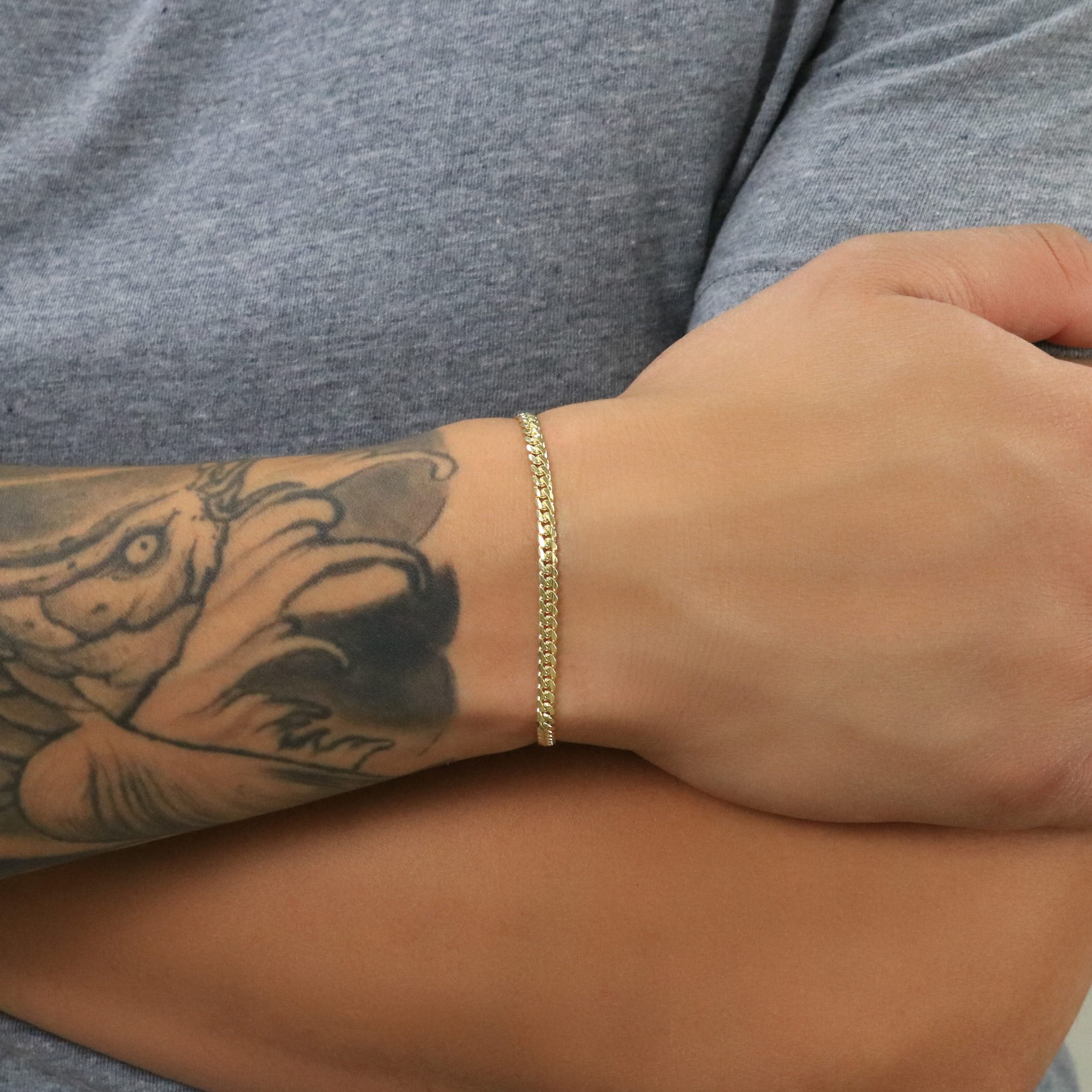 Nuragold 14K Real Yellow Gold Solid Miami Cuban Link Chain Bracelet 7"-9" (2.7mm-11mm) Italian Jewelry for Men & Women - Image 4