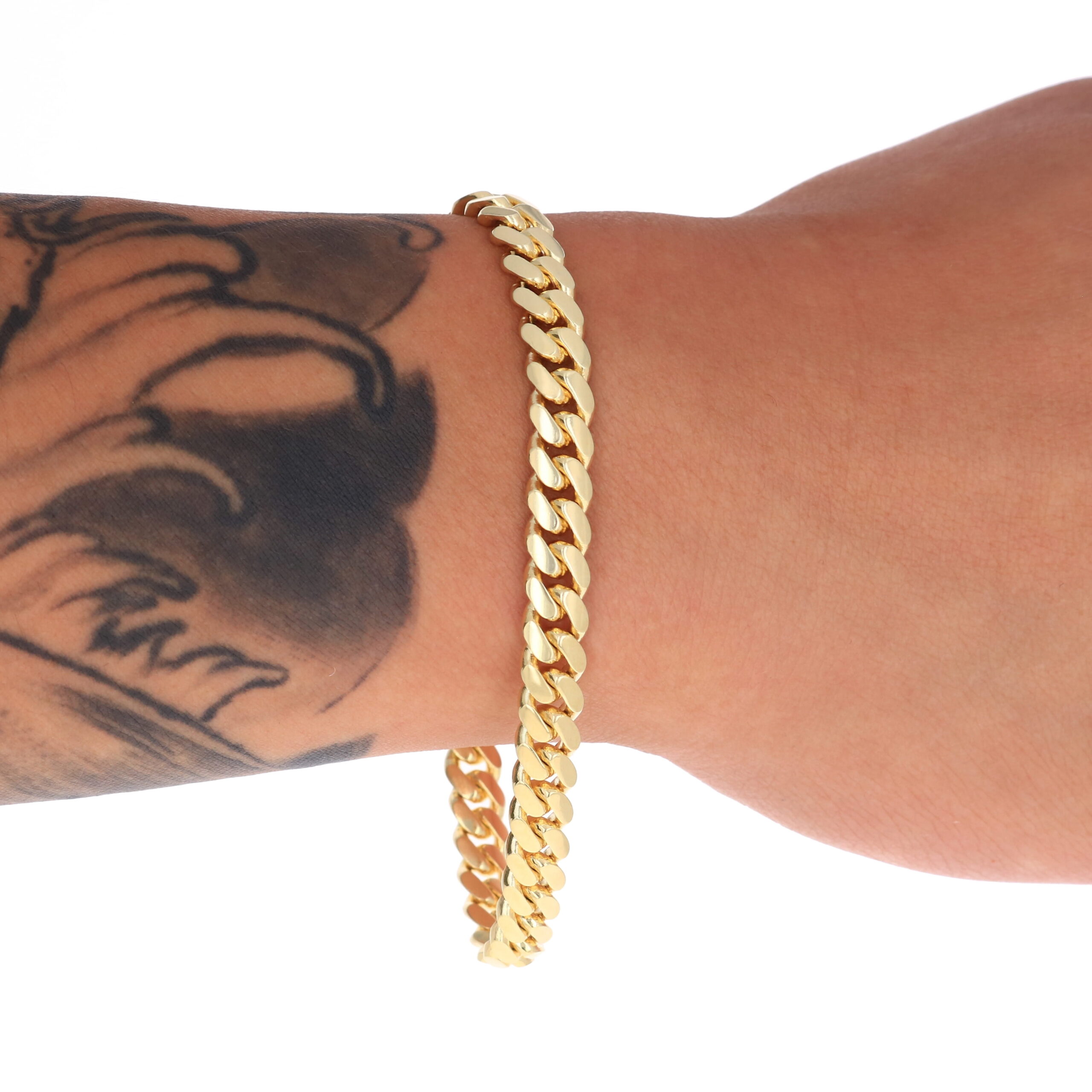 Nuragold 14K Real Yellow Gold Solid Miami Cuban Link Chain Bracelet 7"-9" (2.7mm-11mm) Italian Jewelry for Men & Women - Image 2