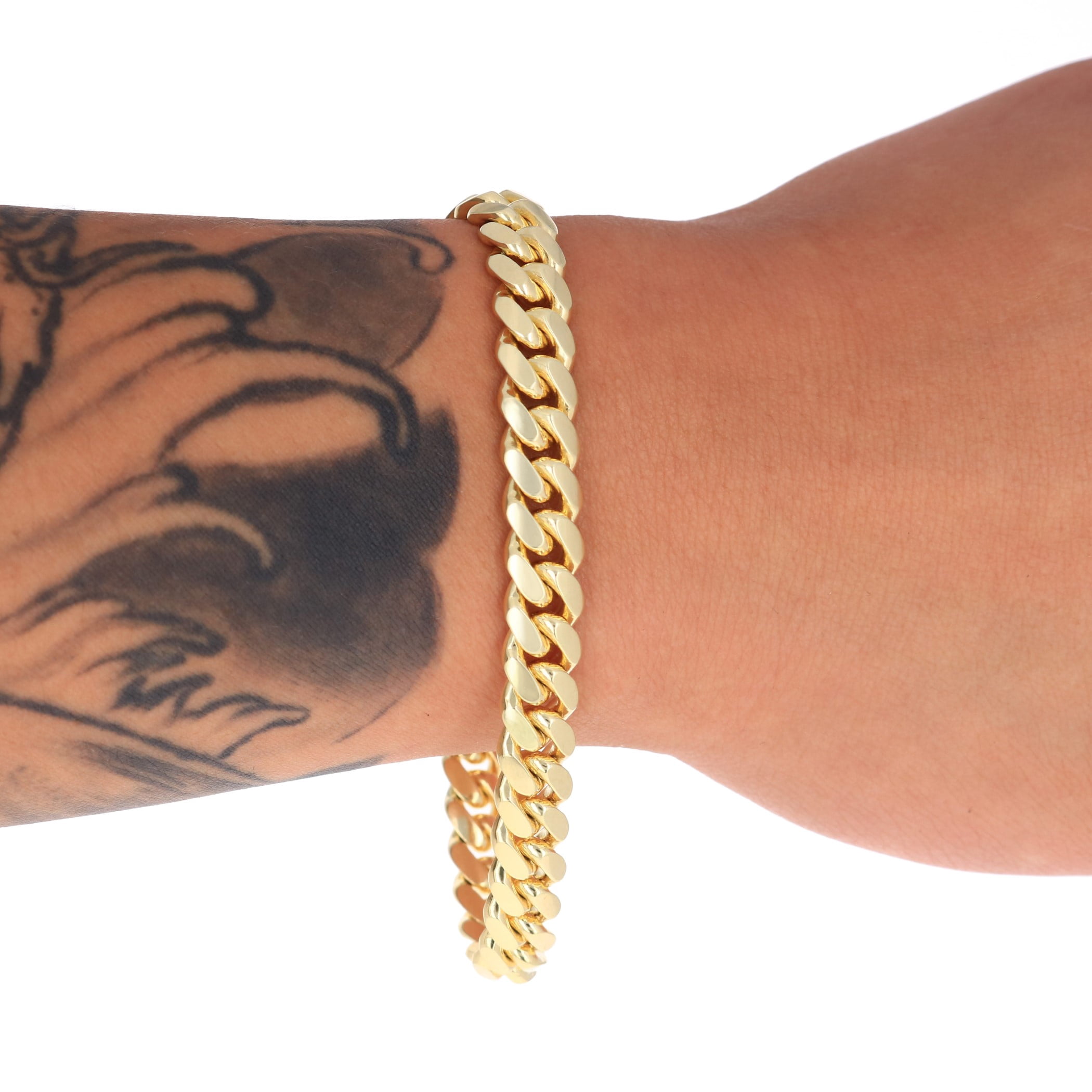 Nuragold 14K Real Yellow Gold Solid Miami Cuban Link Chain Bracelet 7"-9" (2.7mm-11mm) Italian Jewelry for Men & Women - Image 3
