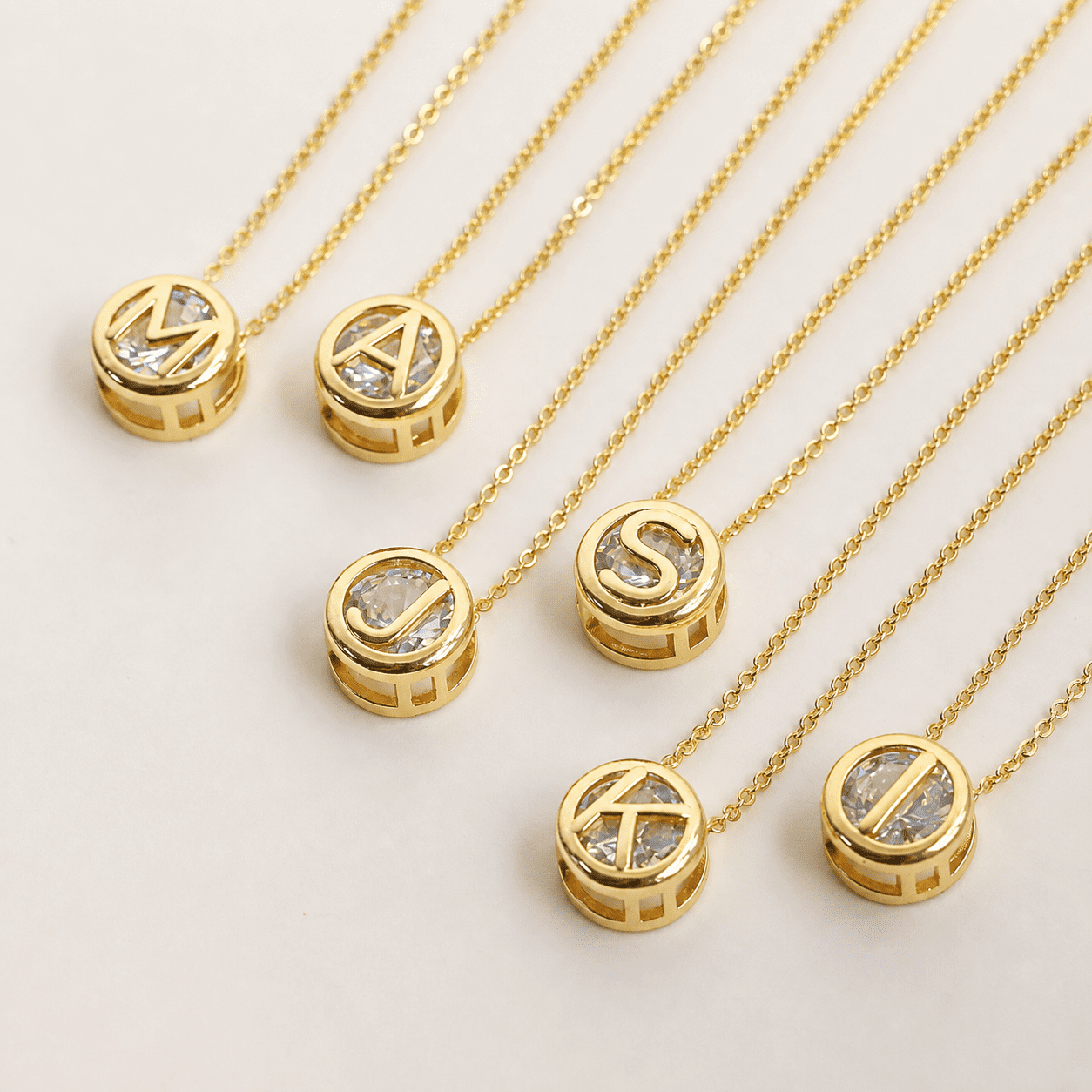 Opalunae A Initial Necklace for Women, 18K Gold Plated Round Letter A Pendant with Cubic Zirconia, Personalized Initial Jewelry Gift for Mom, Wife, Girlfriend - Image 2
