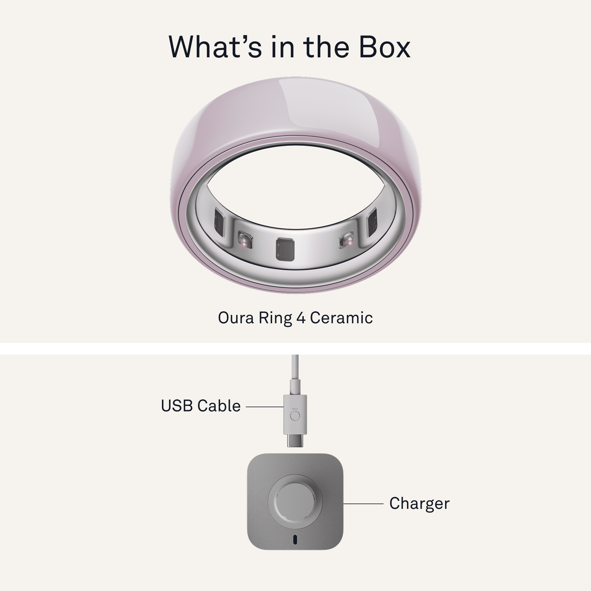 Oura Ring 4 Ceramic, Petal, Size 6, Smart Wearable, Sleep, Fitness & Heart Rate Tracker, 8-Day Battery (Size Before You Buy) - Image 2