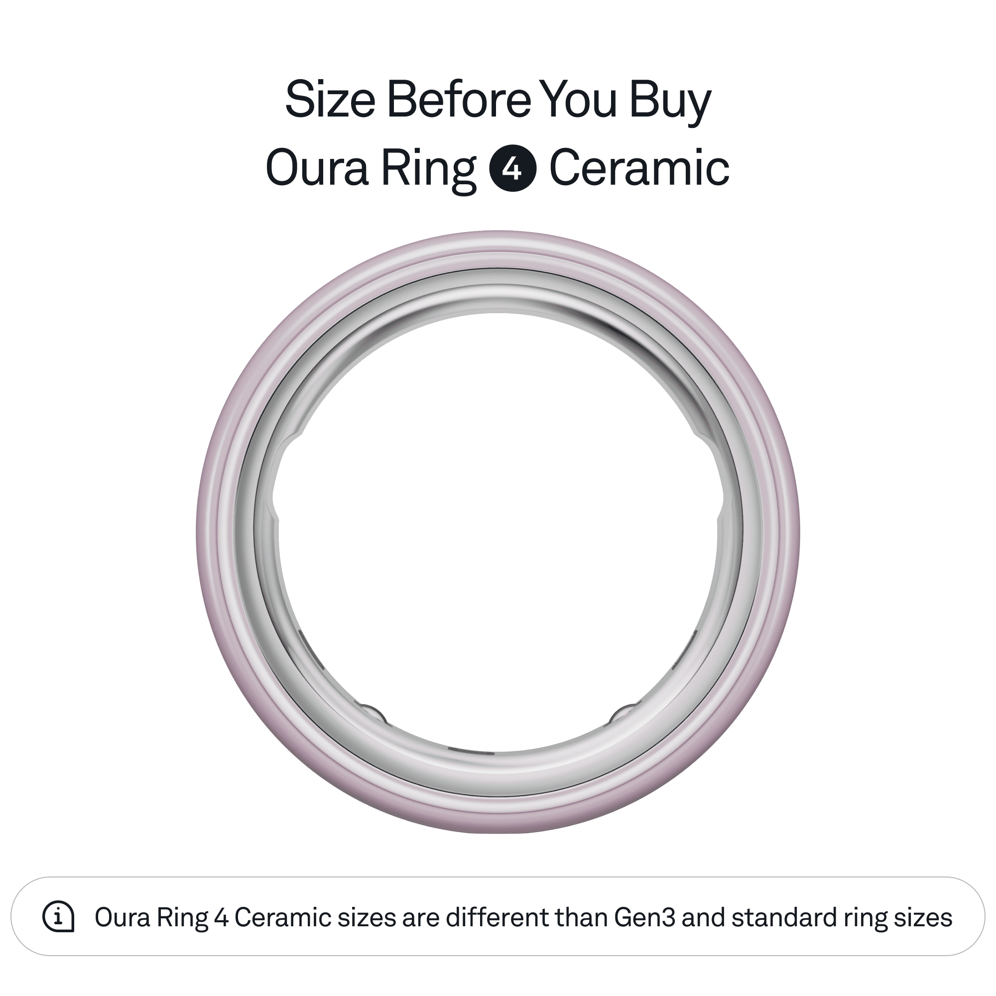 Oura Ring 4 Ceramic, Petal, Size 6, Smart Wearable, Sleep, Fitness & Heart Rate Tracker, 8-Day Battery (Size Before You Buy) - Image 4