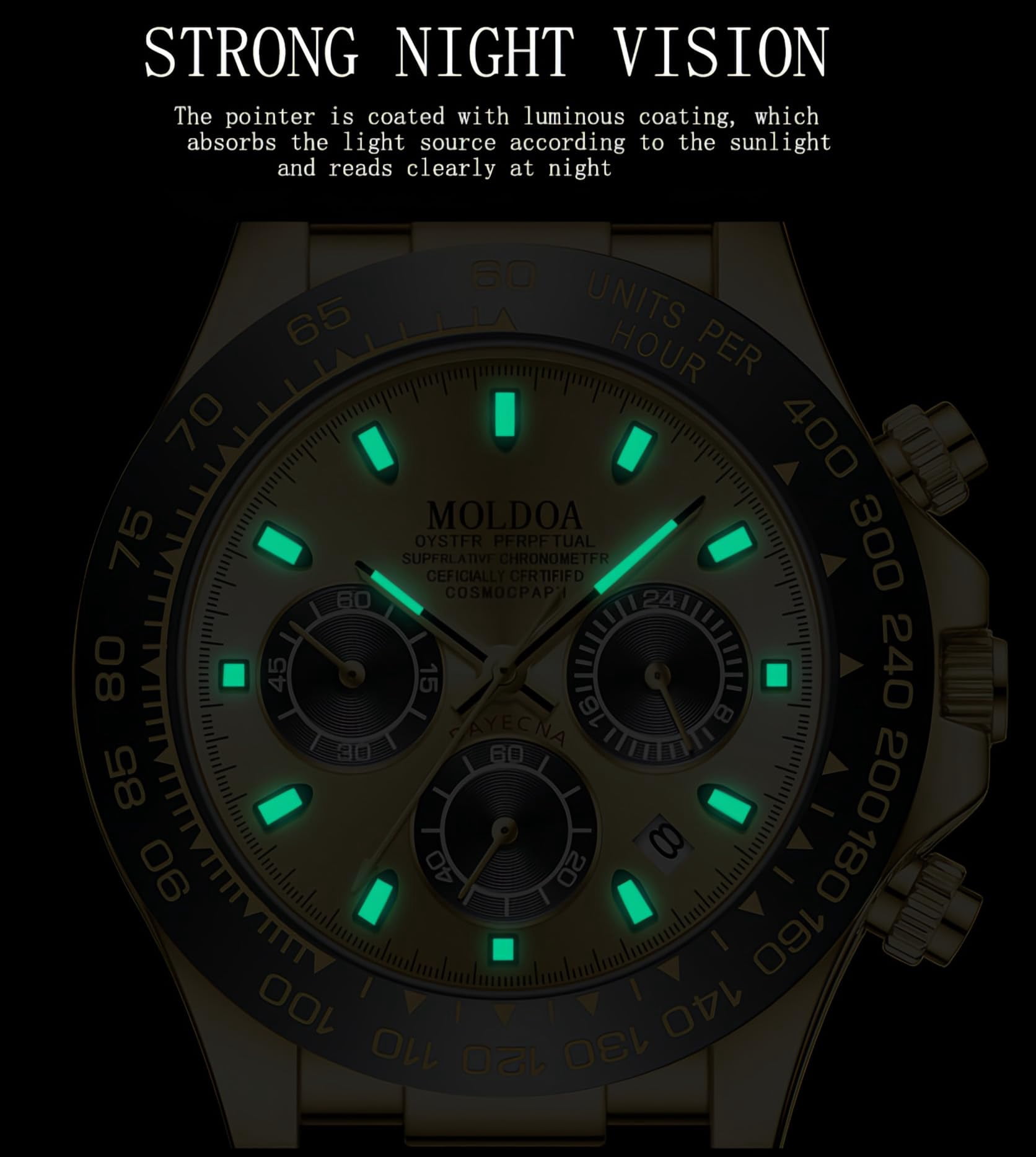 Pagani Design Daytona Homage Men's Watch Panda Analog Quartz Japan Movement Chronograph Luxury Wrist Watch Business Waterproof Silicone Strap Sports Pagani Watches for Men - Image 4