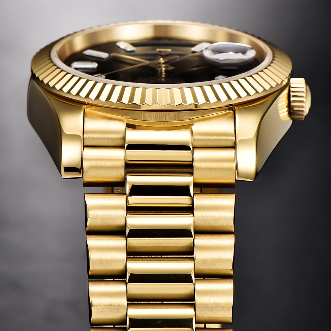 PAGANI DESIGN Men's Automatic Watches 36mm Stainless Steel Mechanical Wrist Watches PD1752 Gold Version - Image 3