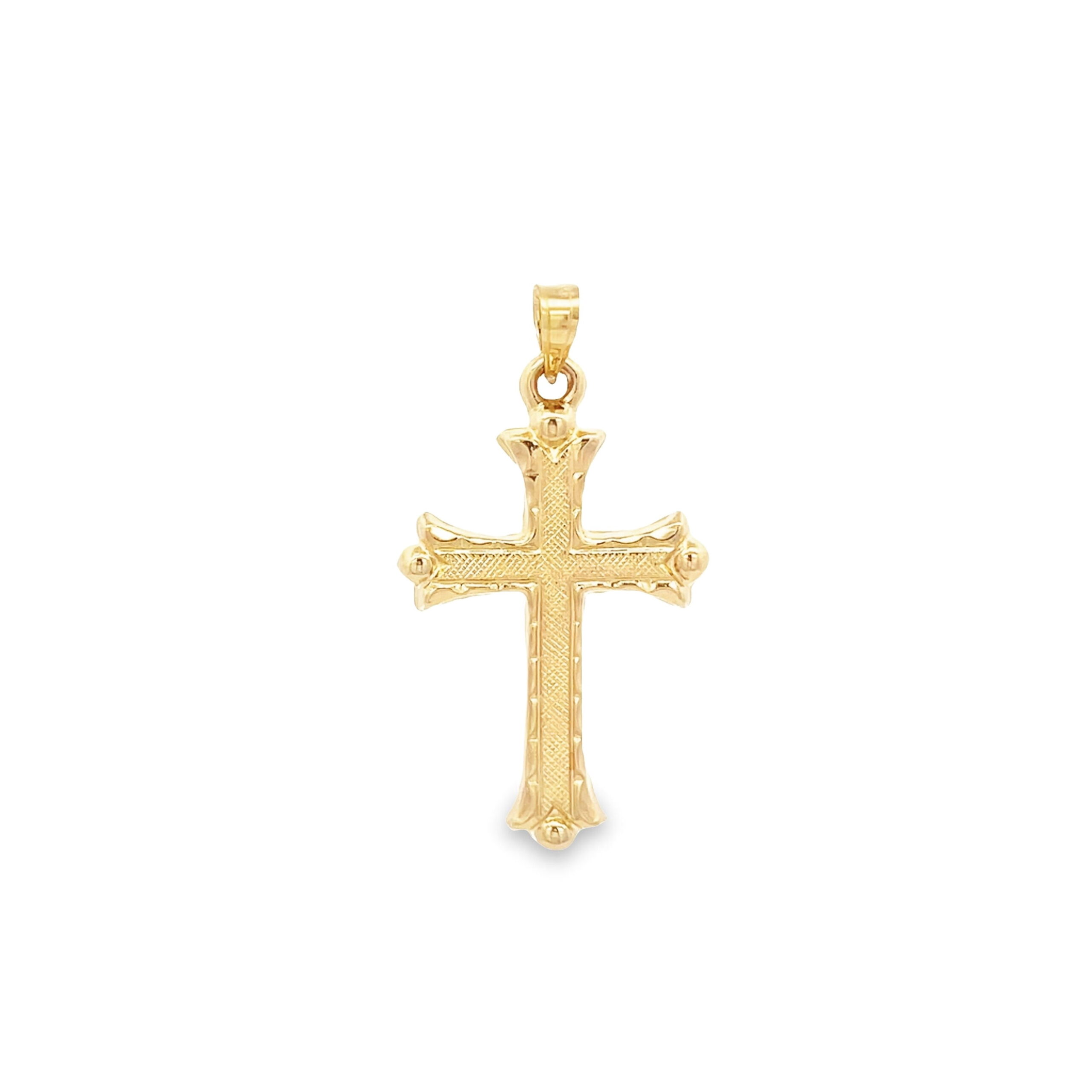Rand & Paseka Unisex 14 KT Yellow Gold Florentine Cross Religious Pendant, 18” Chain, Fine Jewelry - Image 5