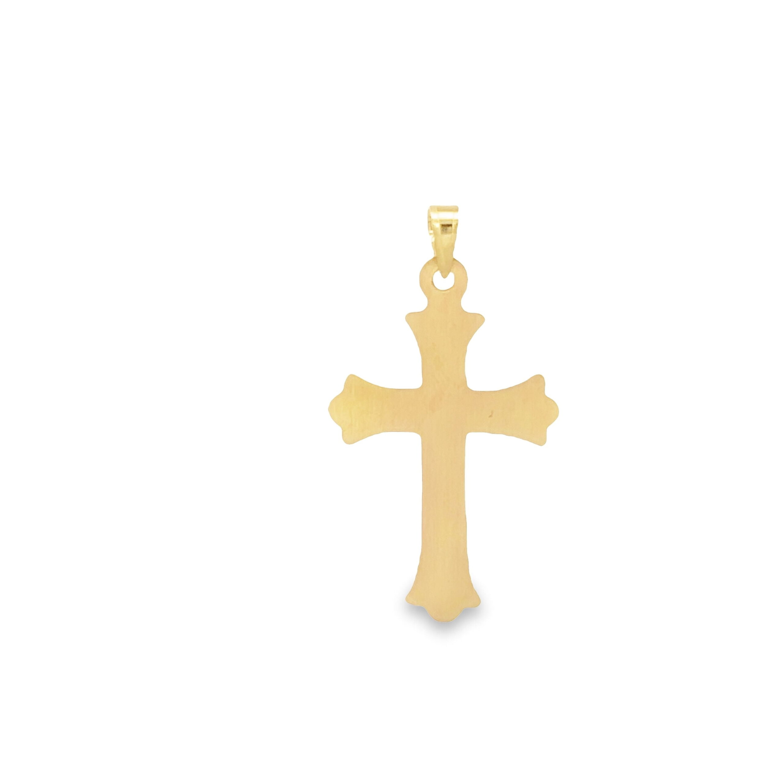 Rand & Paseka Unisex 14 KT Yellow Gold Florentine Cross Religious Pendant, 18” Chain, Fine Jewelry - Image 4