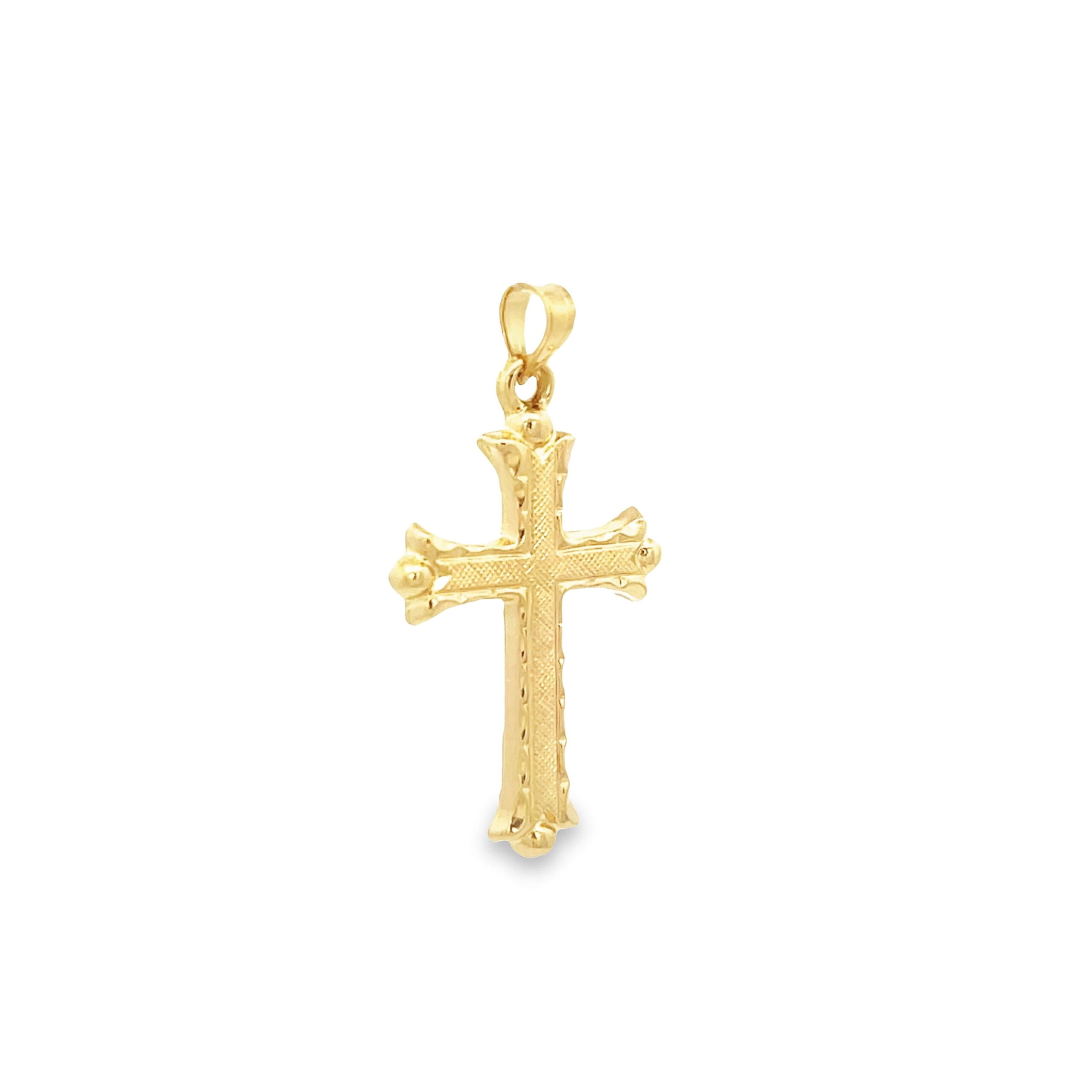 Rand & Paseka Unisex 14 KT Yellow Gold Florentine Cross Religious Pendant, 18” Chain, Fine Jewelry - Image 2