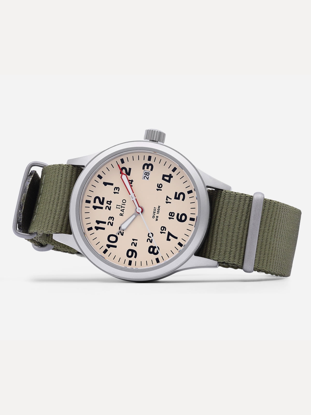 Ratio Quest Men's Field Watch Sapphire Nylon Strap Quartz RTQ011 100M Lewis And Clark Edition - Image 4