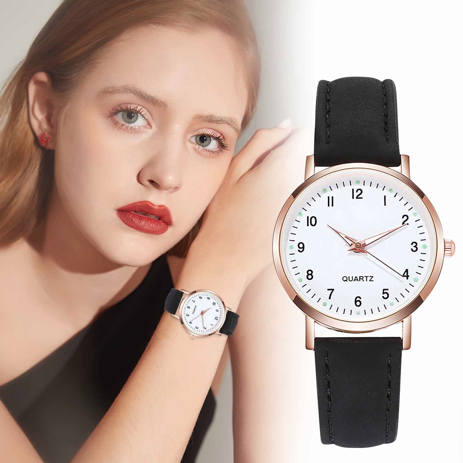 Resicozy Ladies Watches Quartz Watch for Women Wrist Watches Easy Reader Night Light Watch 2026 Black - Image 2