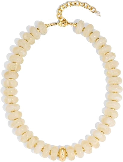 Resin Chunky Beaded Necklace for Women Minimalistic Modern Statement Necklace Jewelry Accessories