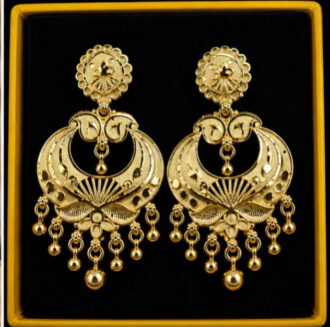 RIVORAH Royal Chandrika Chandbali Earrings
