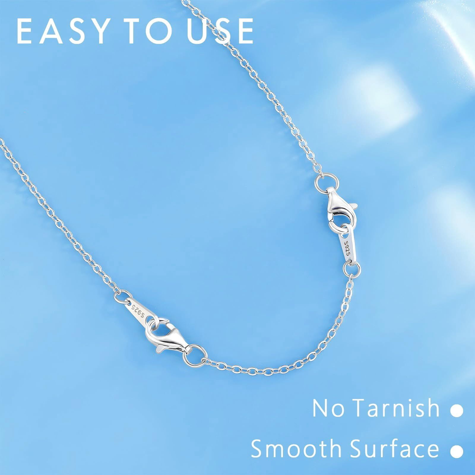 Rynsito 3 Pcs 925 Sterling Silver Necklace Extender, Durable Chain Extenders, Necklace Bracelet Anklet Jewelry Extension for Women, 2Inch - Image 5