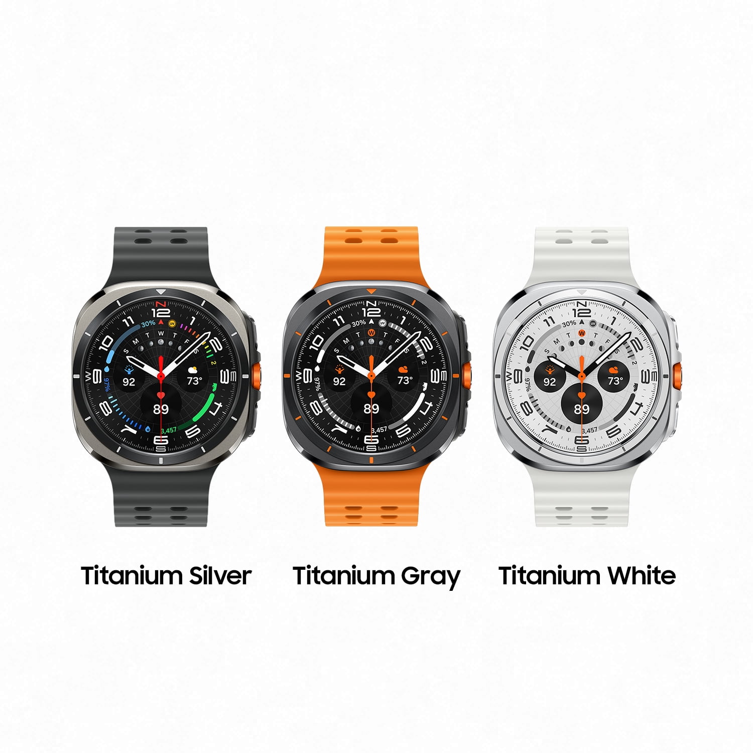 Samsung Galaxy Watch Ultra 47mm LTE Titanium Smart Watch, Titanium Gray, Orange Band - Image 4