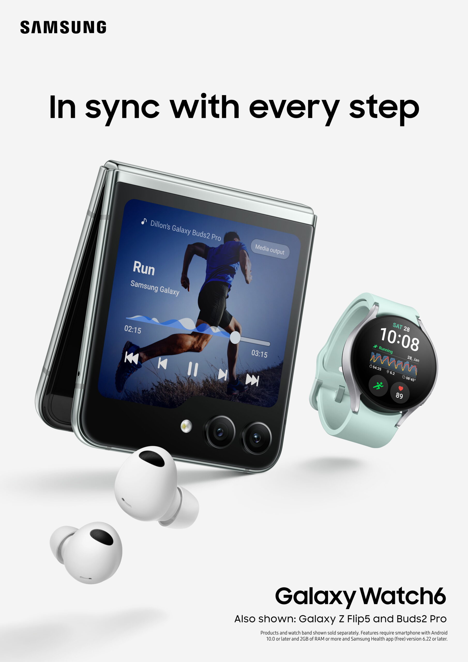 Samsung Galaxy Watch6, 40mm, Small, LTE, Graphite - Image 5