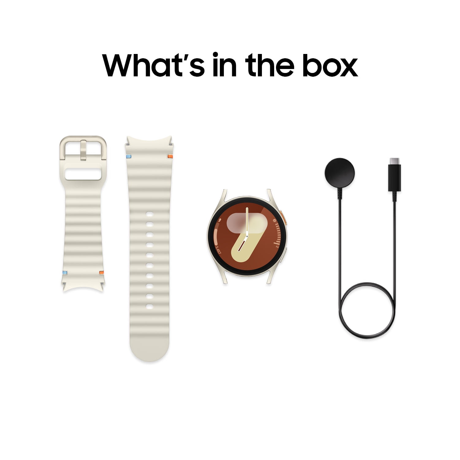 Samsung Galaxy Watch7 40mm Bluetooth and WiFi Aluminum Smart Watch, Cream - Image 3