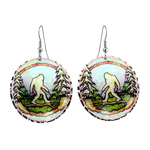 Sasquatch and Bigfoot earrings: Bigfoot jewelry Sasquatch jewelry collection. Bigfoot gifts/Sasquatch gifts. Gifts for Sasquatch enthusiasts (PinkBigfoot) - Image 4