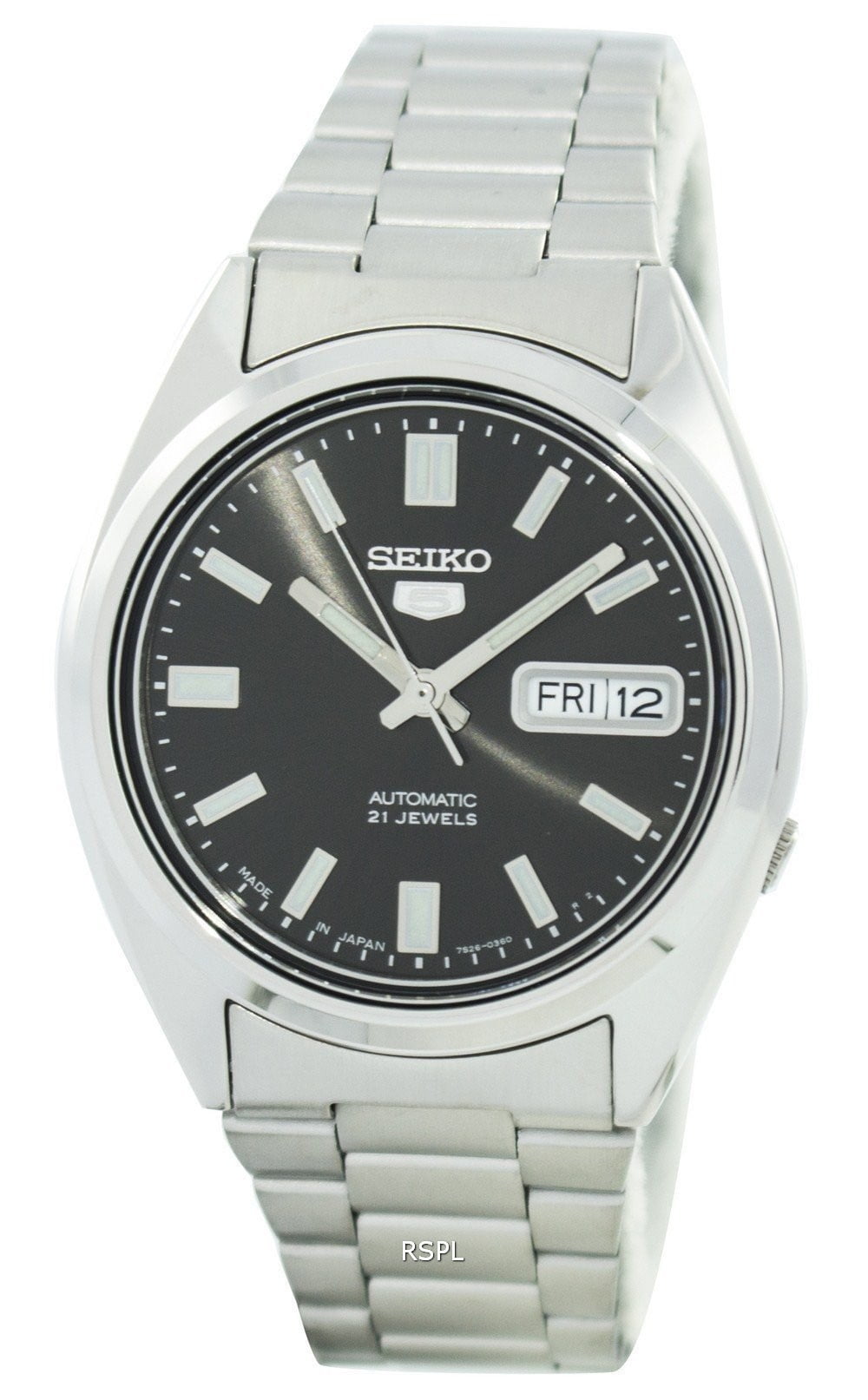 Seiko Men's 5 Automatic 21 Jewels SNXS79J1 Stainless Steel Watch