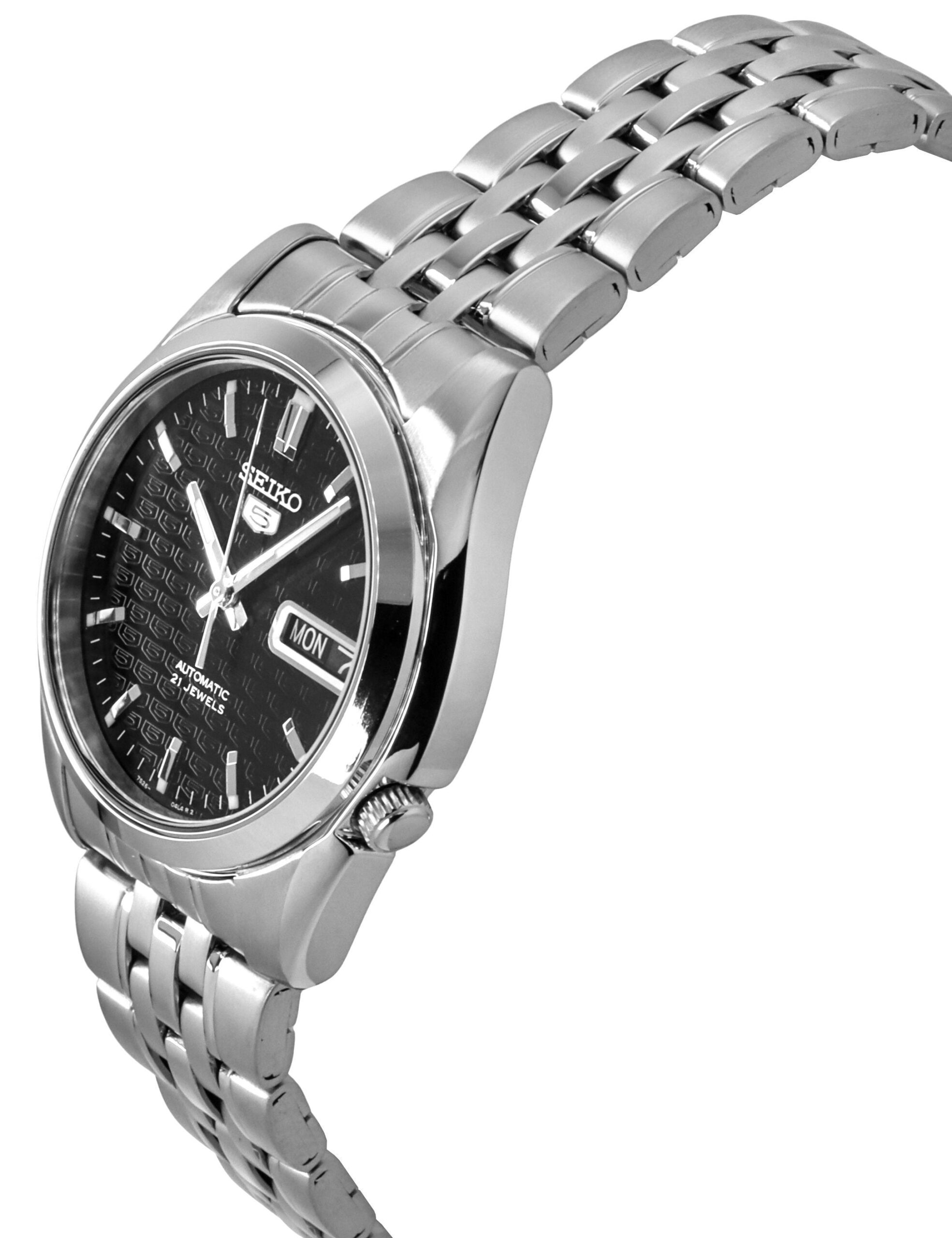 Seiko Men's 5 Automatic SNK361K Black Stainless-Steel Automatic Dress Watch - Image 3