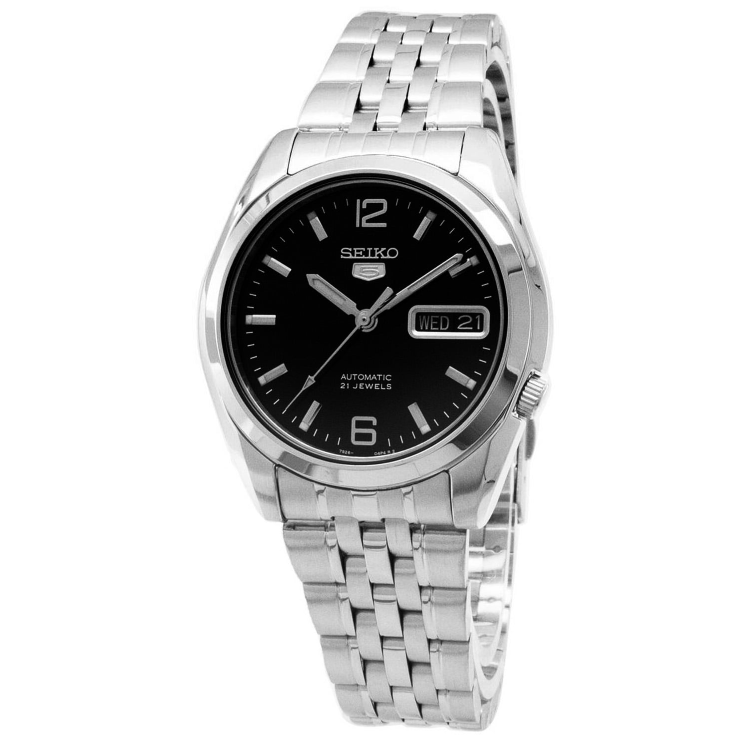 Seiko Men's 5 Automatic SNK393K Black Stainless-Steel Automatic Dress Watch