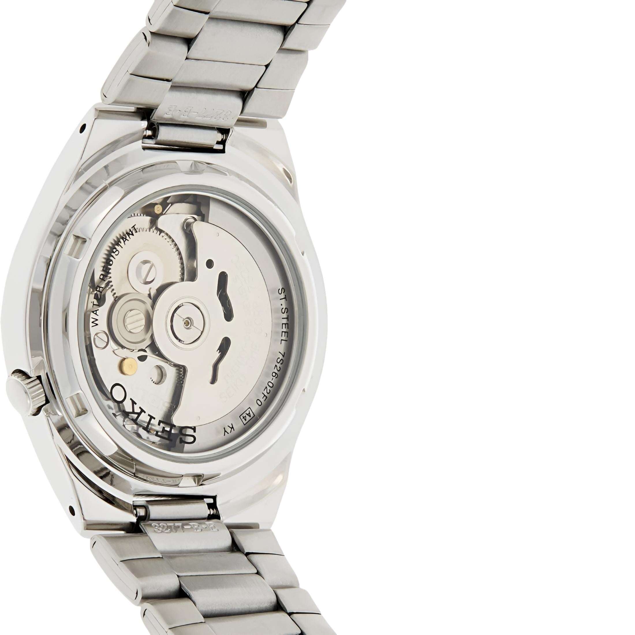 Seiko Men's 5 Automatic SNK615K Blue Stainless-Steel Automatic Dress Watch - Image 5