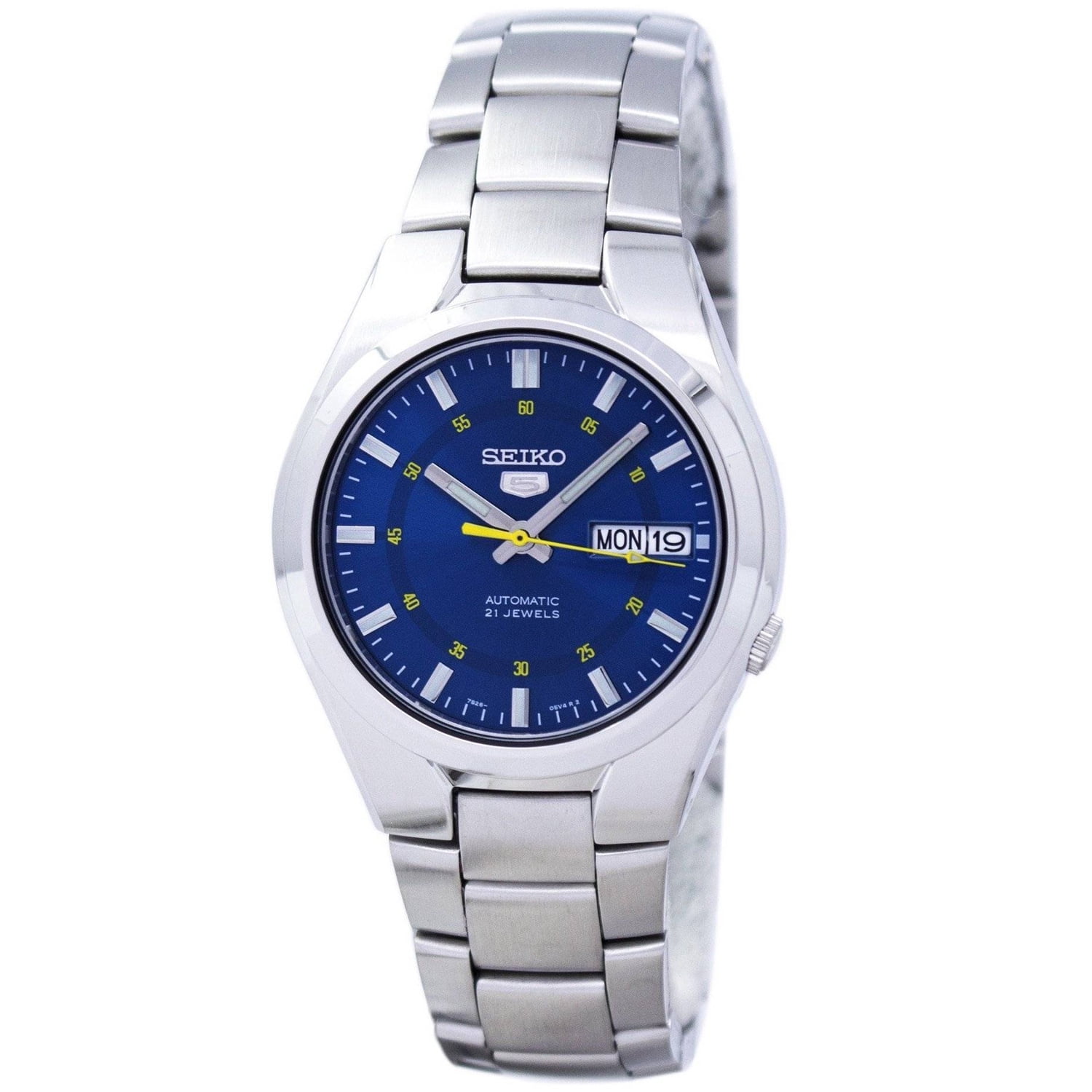Seiko Men's 5 Automatic SNK615K Blue Stainless-Steel Automatic Dress Watch