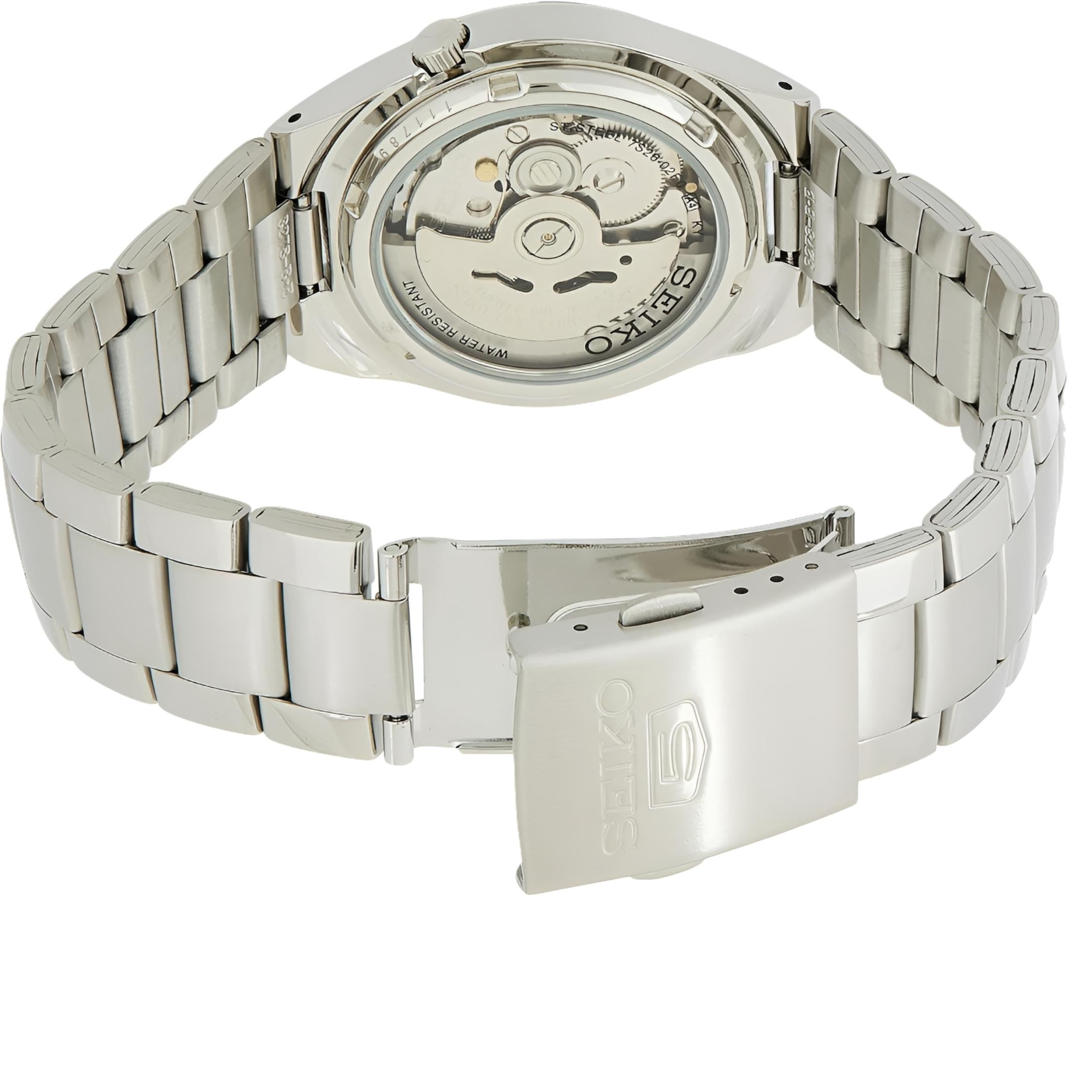 Seiko Men's 5 Automatic SNK615K Blue Stainless-Steel Automatic Dress Watch - Image 4