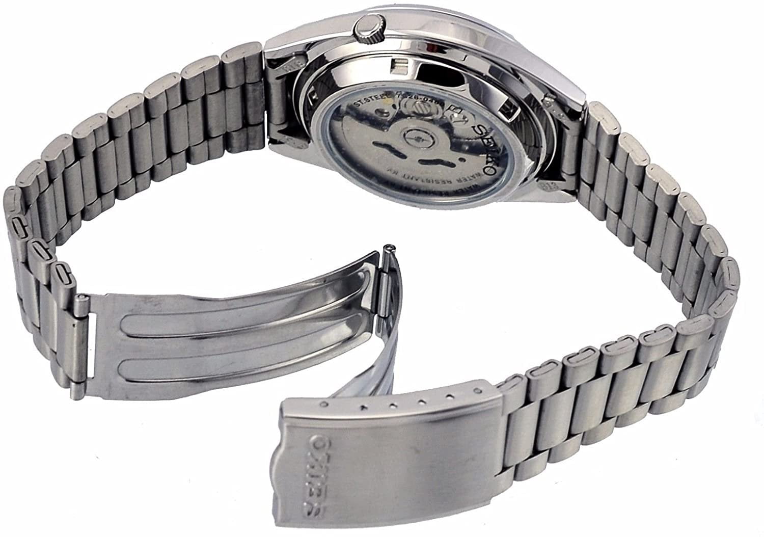 Seiko Men's 5 SNXS75 Automatic Grey Dial Stainless-Steel Bracelet Watch - Image 2