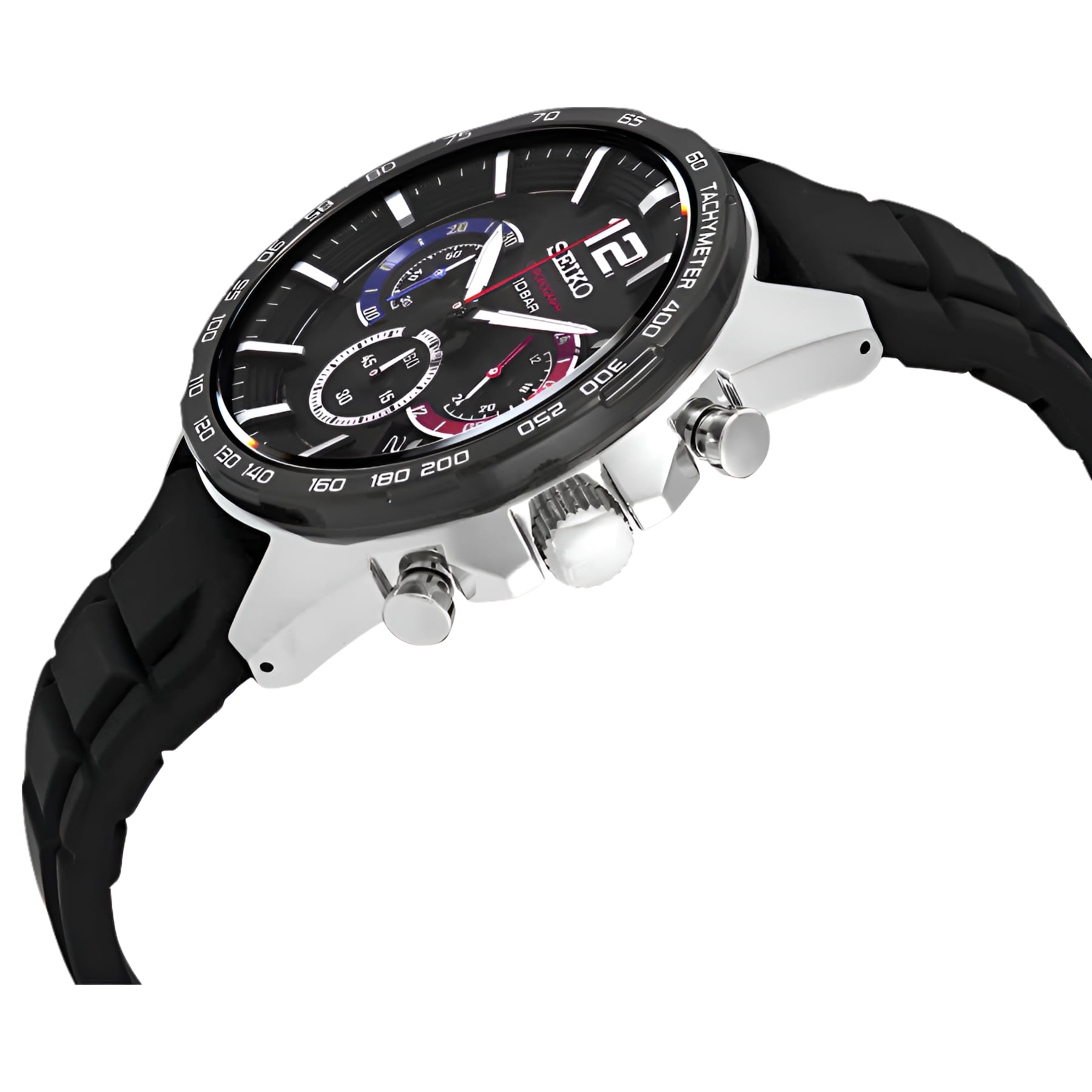 Seiko Men's Chronograph Black Dial Watch - SSB347 - Image 3