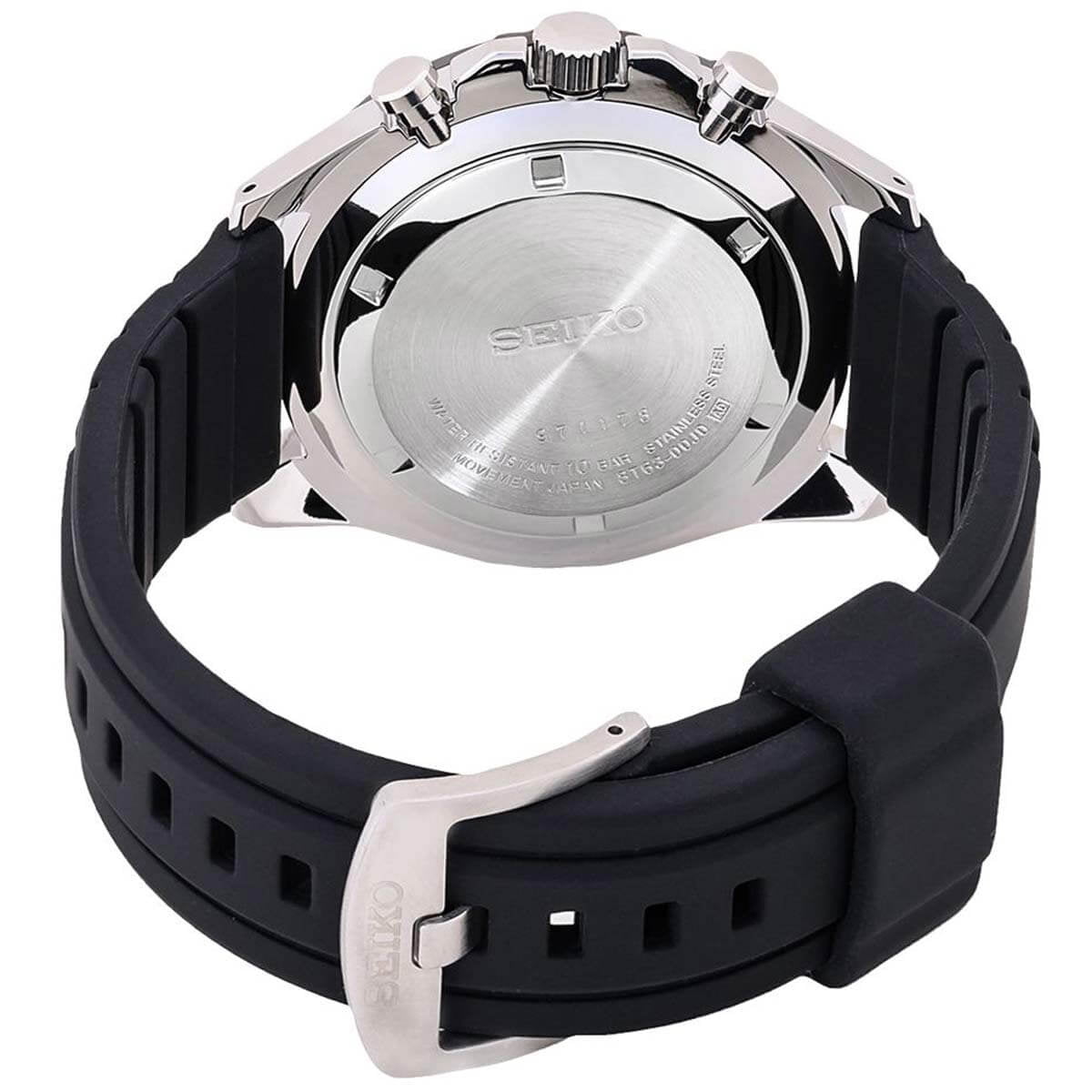 Seiko Men's Chronograph Black Dial Watch - SSB347 - Image 2