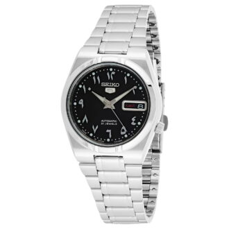 Seiko Men's Seiko 5 Black Dial Watch - SNK063J5