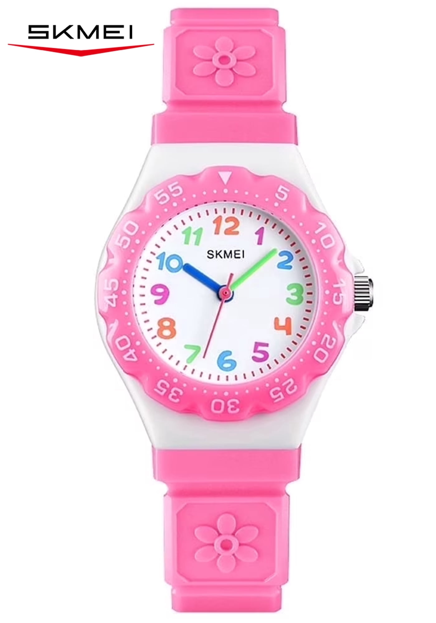 SKMEI Digital Watch, Waterproof Sport Watch, Birthday Gifts for 7-10-12-Year-Old, Pink