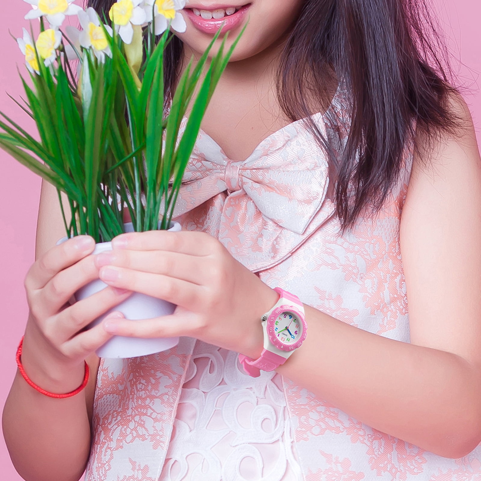 SKMEI Digital Watch, Waterproof Sport Watch, Birthday Gifts for 7-10-12-Year-Old, Pink - Image 5
