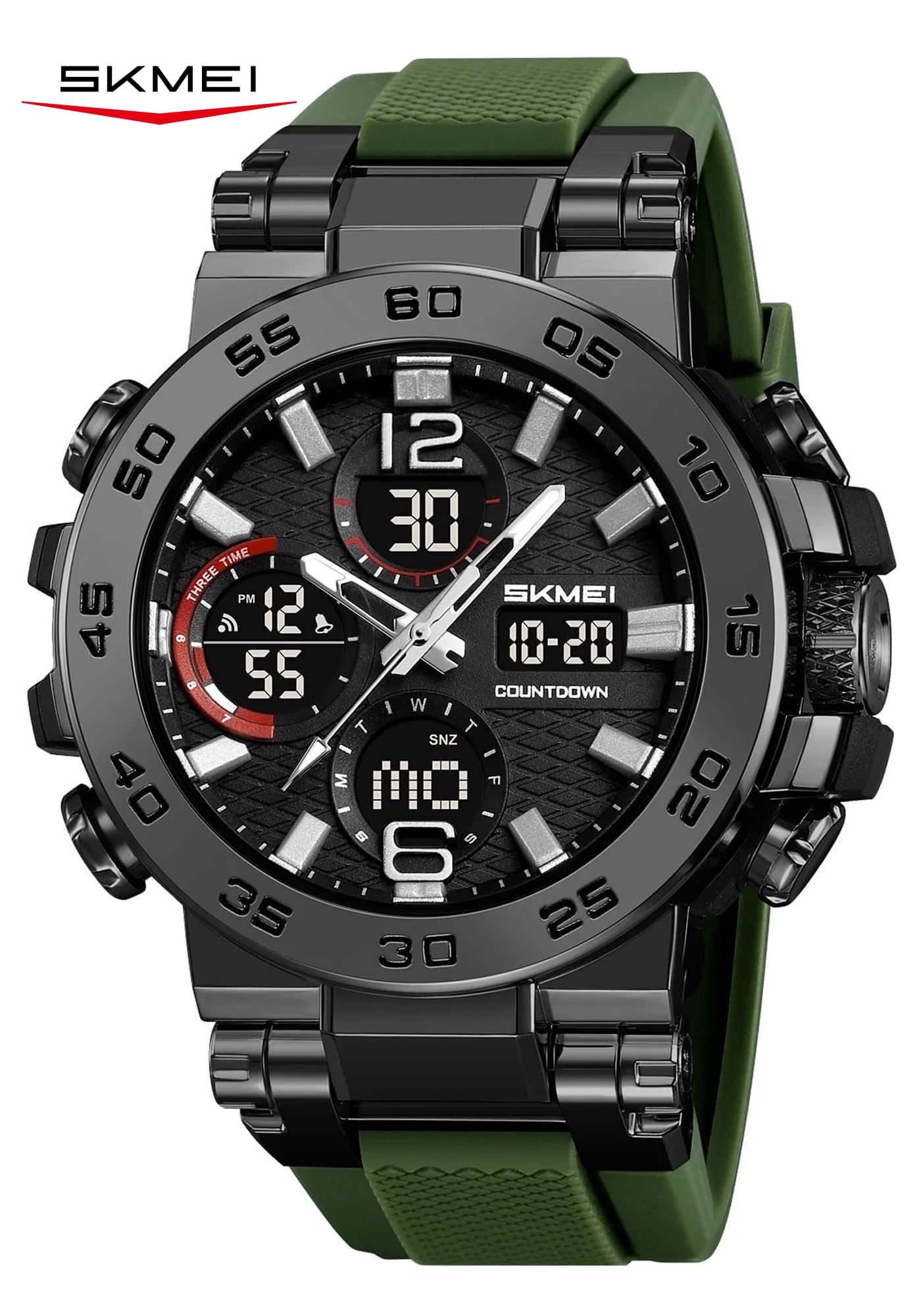 SKMEI Men's Watches Sports Outdoor Waterproof Military Watch Date Multi Function Tactics LED Alarm Stopwatch