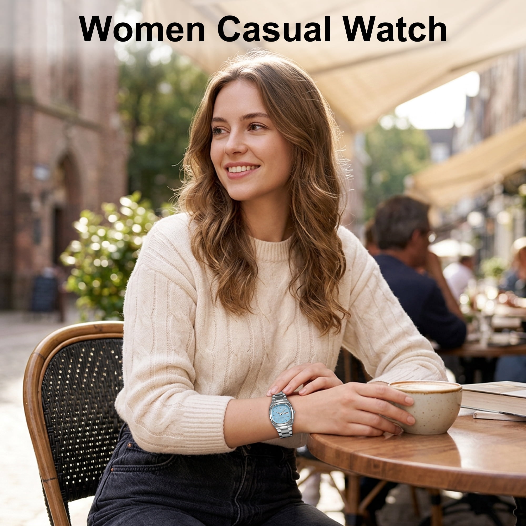 SKMEI Womens Watch Stainless Steel Waterproof Quartz Analog Watches for Women Casual Fashion Wristwatch - Image 4