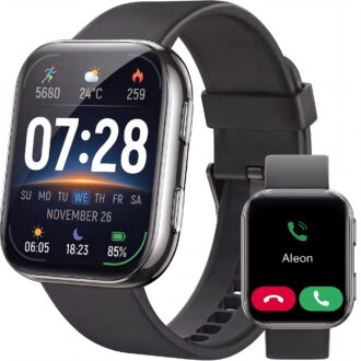 Smart Watch for Men Women, 1.83" HD Display Smartwatch with Bluetooth Calls, 120+ Sports Modes, Fitness Tracker, IP68 Waterproof, AI Watch Faces, Compatible with Android and iPhone, Black