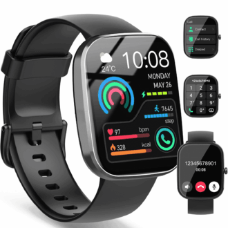 Smart Watch for Men Women, 1.91" HD Smartwatch Fits for Android and IPhone, Fitness Tracker with Bluetooth Answer/Make Calls/120+Sports Modes/IP68 Waterproof/Sleep/Pedometer, Perfect Gift